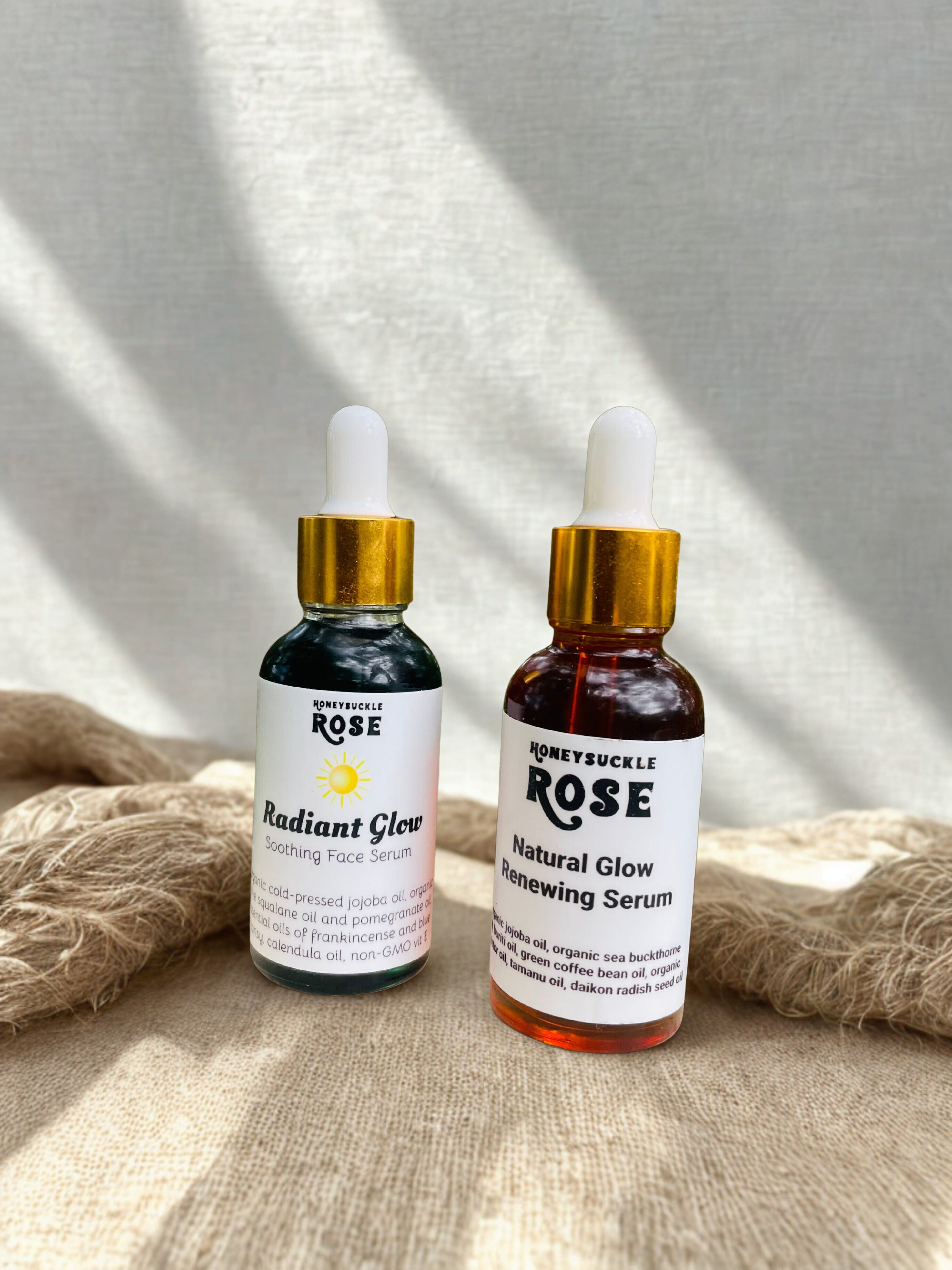 Glowing Day & Night Face Serum Set / Honeysuckle Rose Skincare